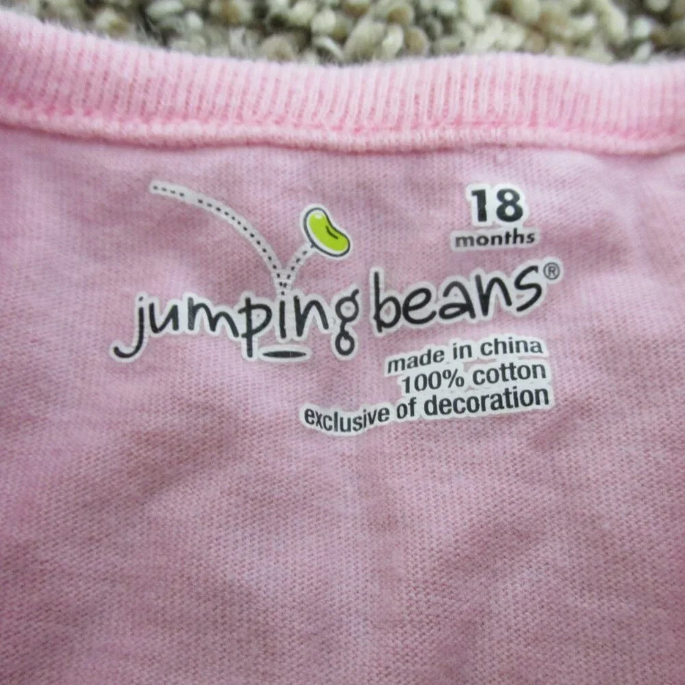 Jumping Beans 1 Pc Bodysuit Toddler Girls 18M Pink Snuggle Bunny Long Sleeve